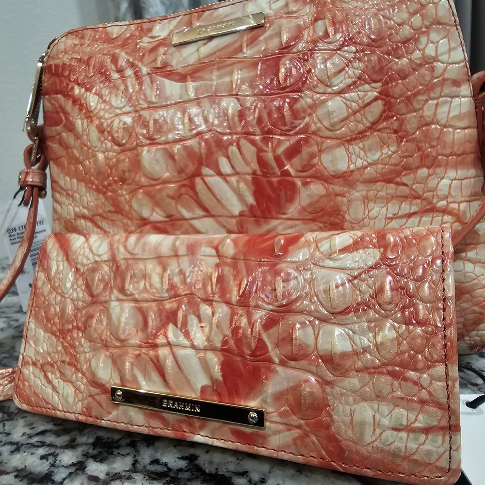 Brahmin Mini Sydney Pink Flamingo